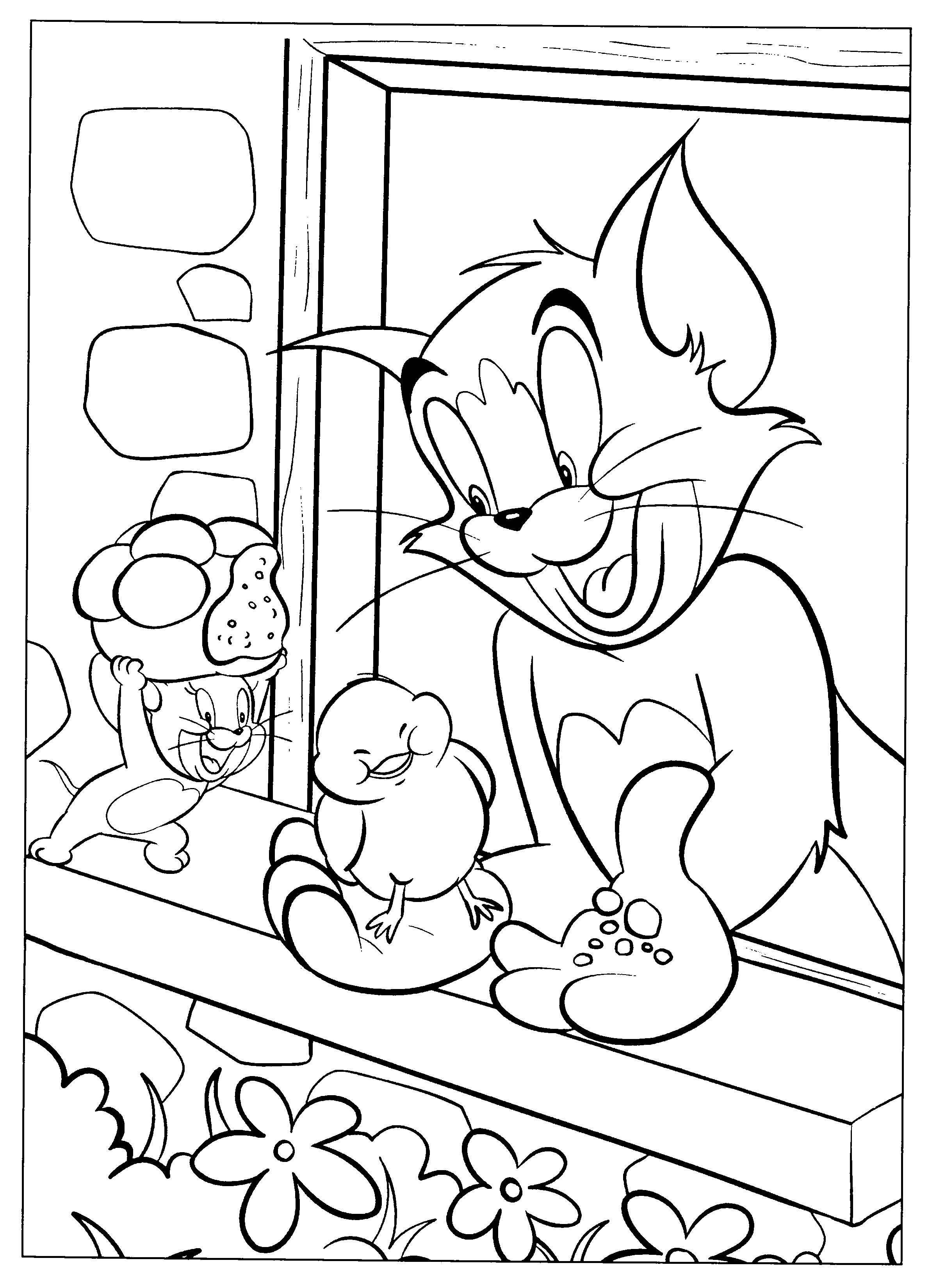 Tom and jerry coloring pages