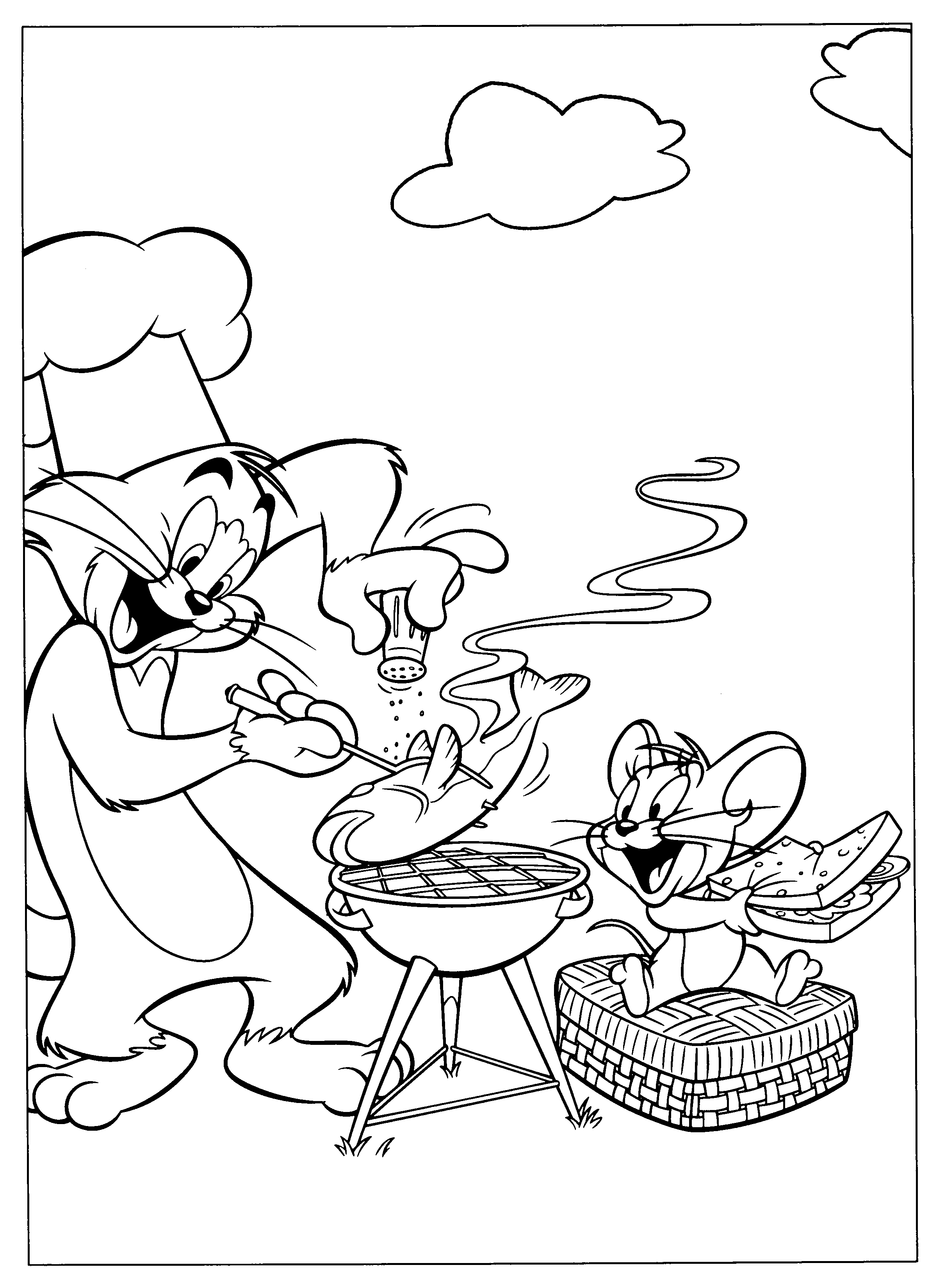 Tom and jerry coloring pages