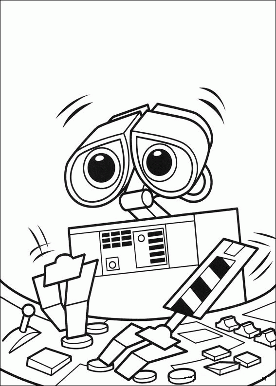 Wall e coloring pages