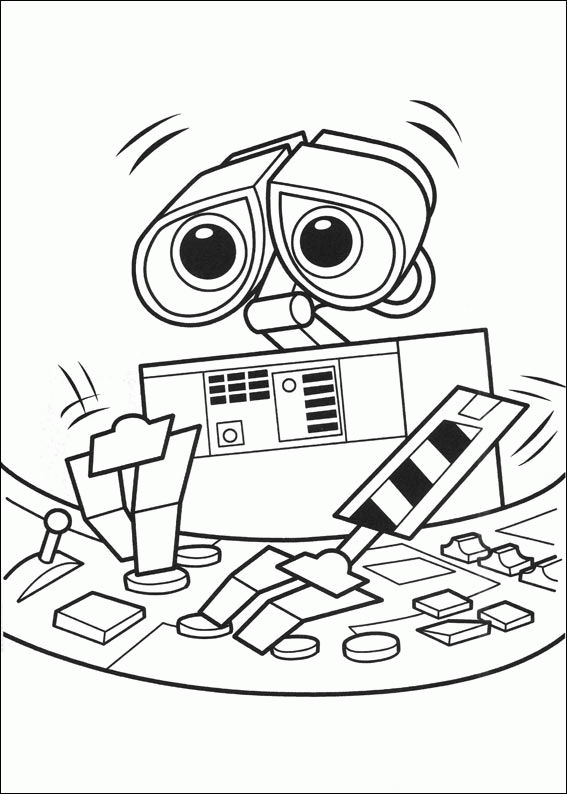 Wall e coloring pages