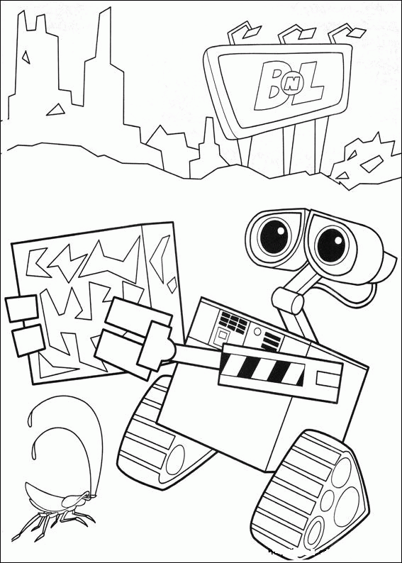 Wall e coloring pages