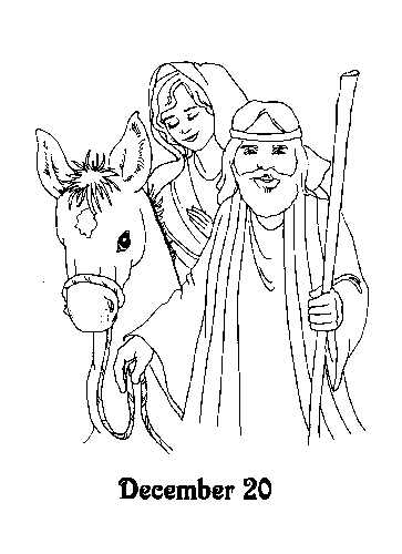 Advent coloring pages