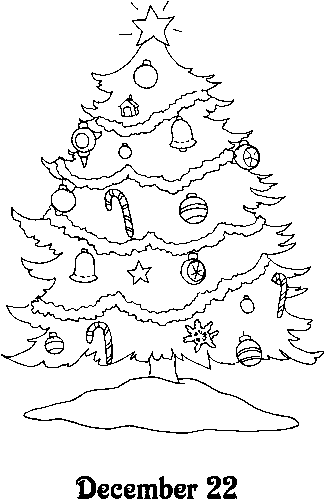 Advent coloring pages