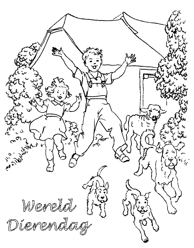 Animalsday coloring pages