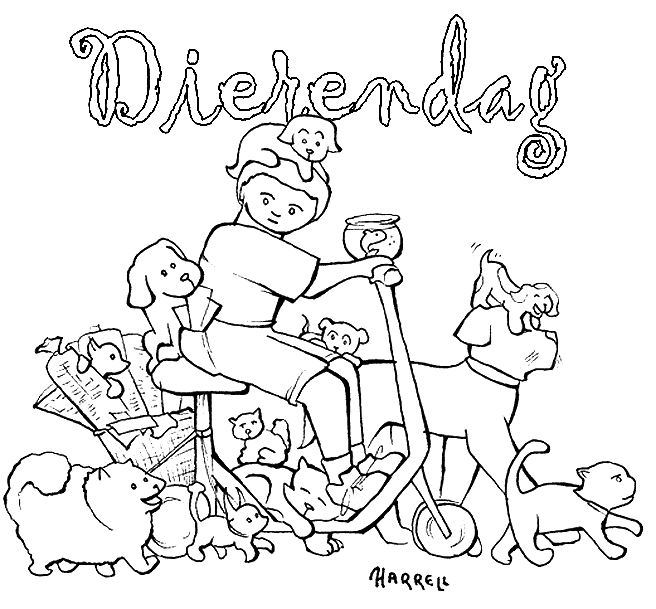 Animalsday coloring pages