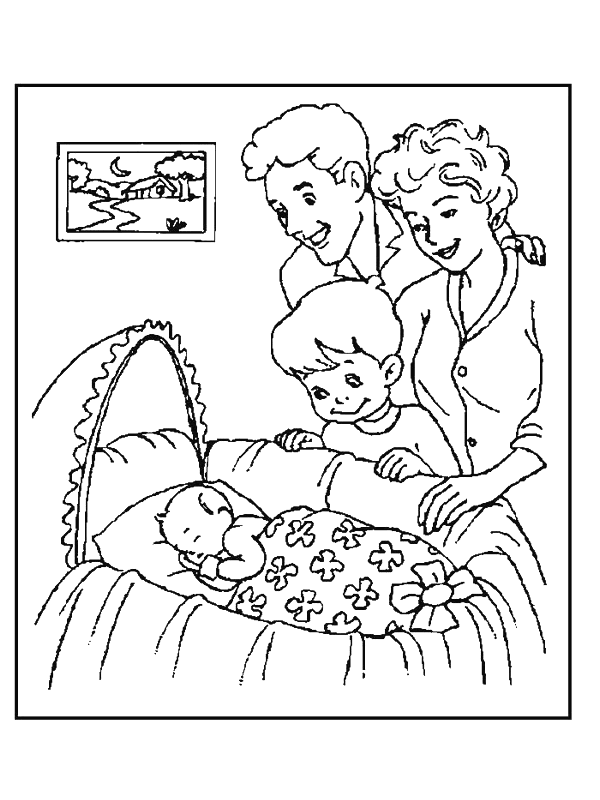 Birth coloring pages