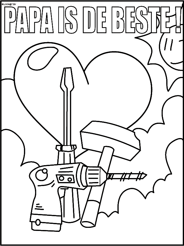 Fatherday coloring pages