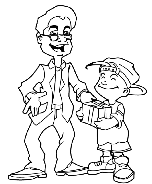 Fatherday coloring pages