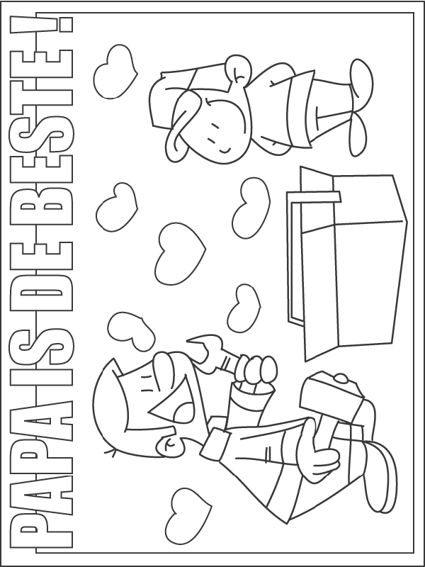 Fatherday coloring pages