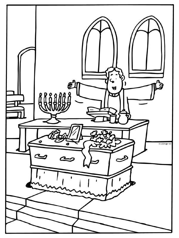 Funeral coloring pages