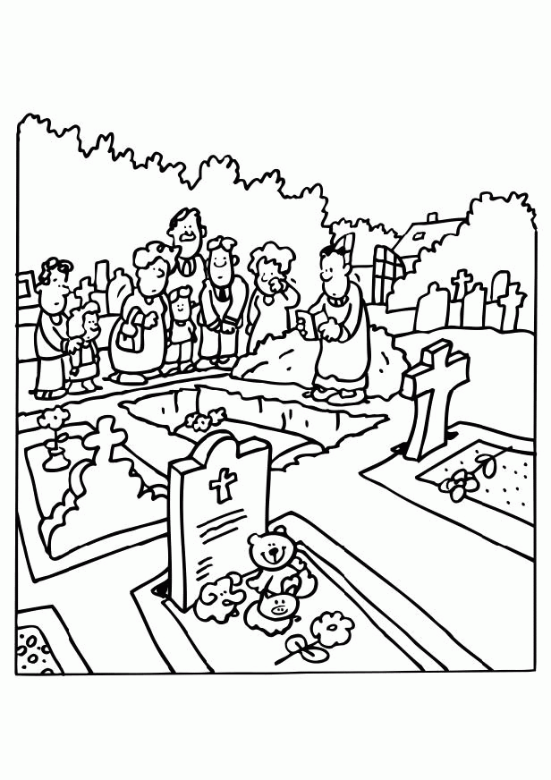 Funeral coloring pages