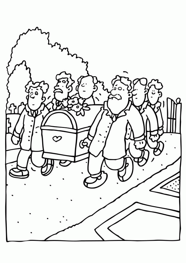 Funeral coloring pages