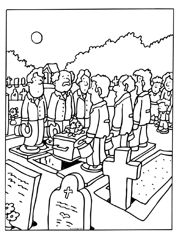 Funeral coloring pages