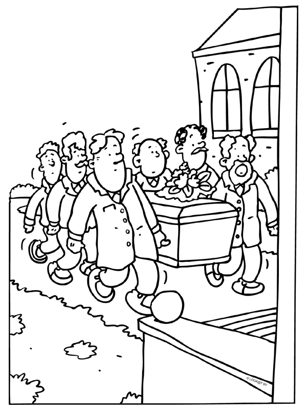 Funeral coloring pages