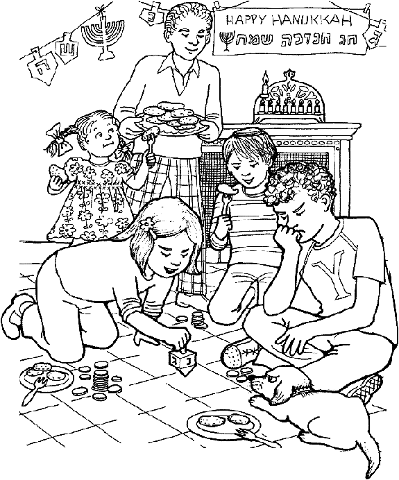 Hannukah coloring pages