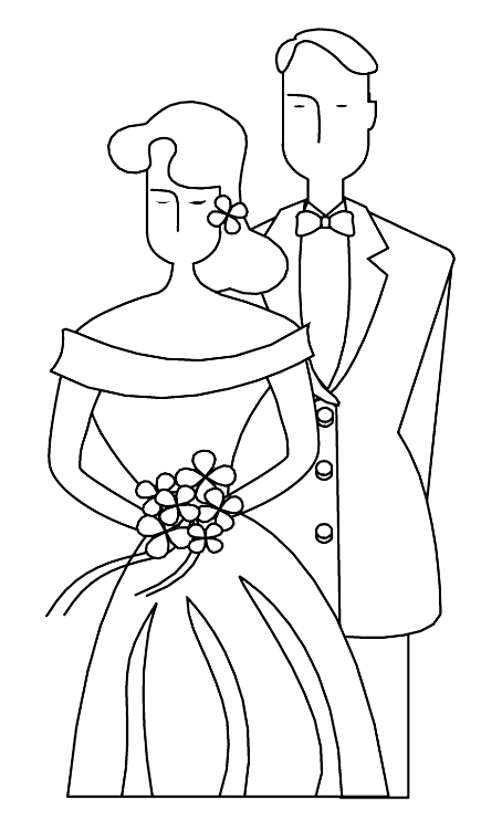 Marry coloring pages