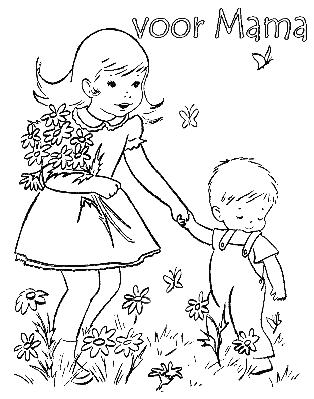 Motherday coloring pages