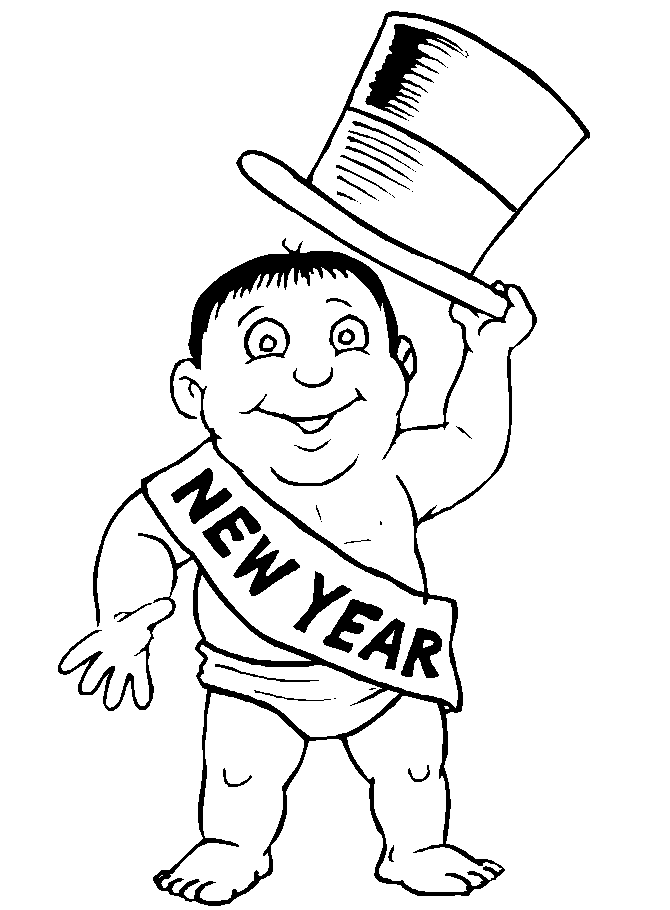 New year coloring pages