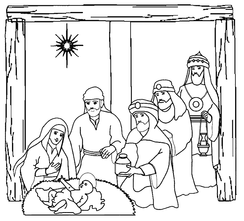 Three kings coloring pages