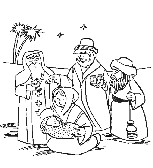 Three kings coloring pages