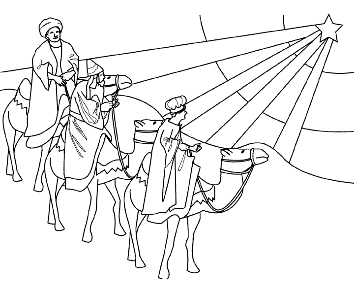 Three kings coloring pages