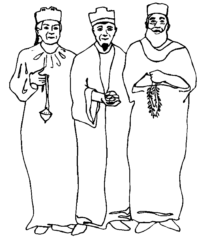 Three kings coloring pages