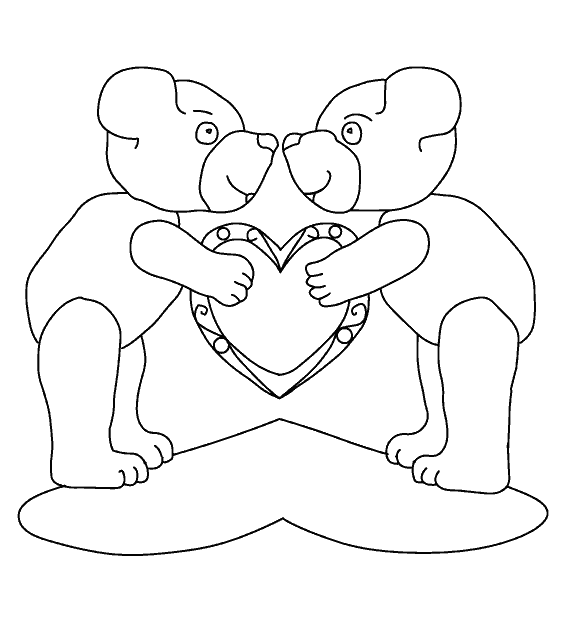 Valentine coloring pages