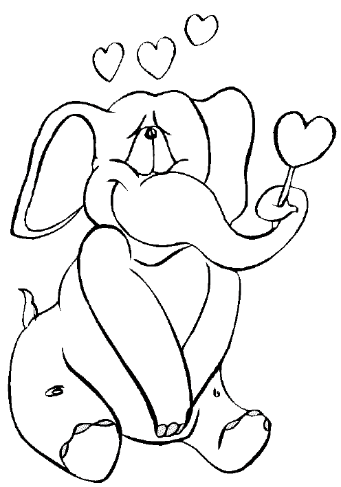 Valentine coloring pages