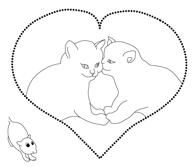 Valentine coloring pages