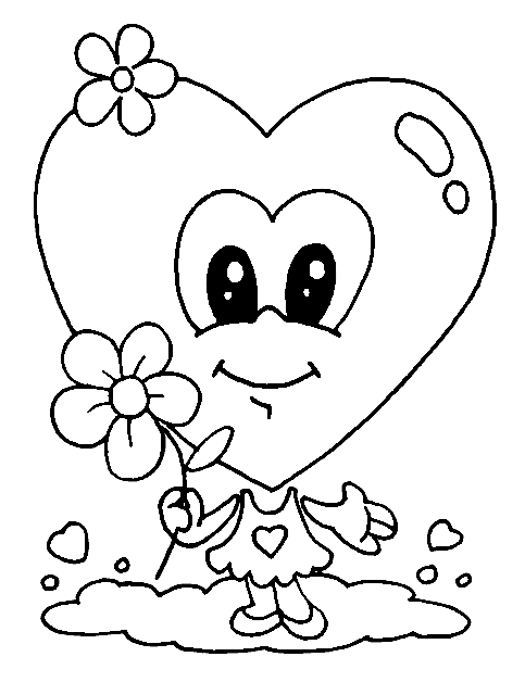 Valentine coloring pages