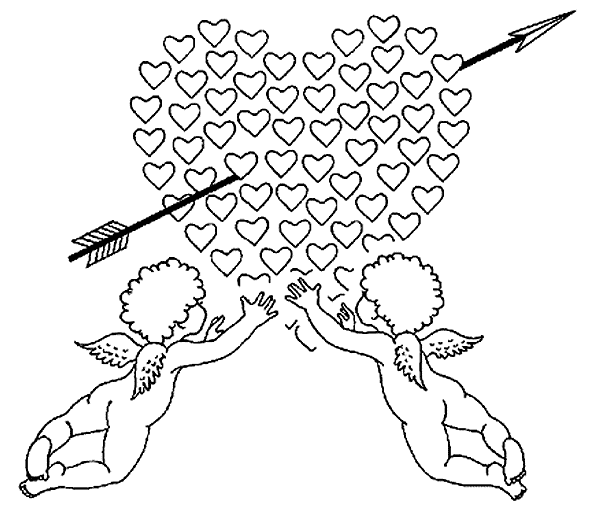 Valentine coloring pages