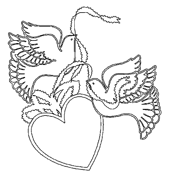 Valentine coloring pages