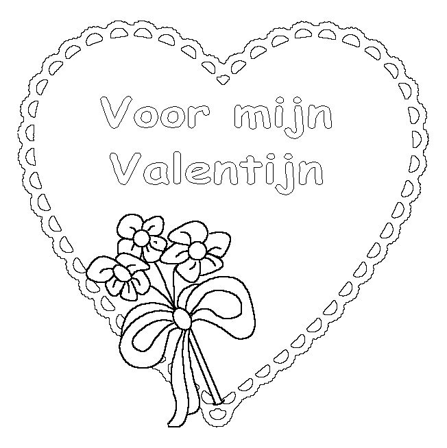 Valentine coloring pages