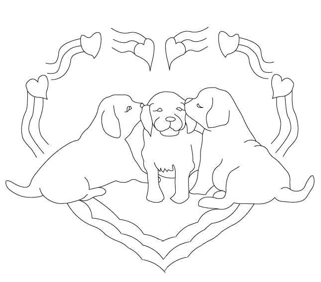 Valentine coloring pages