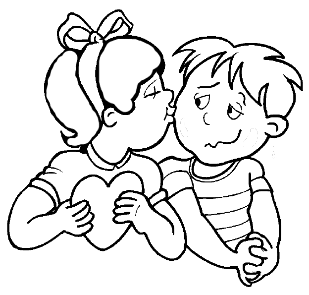 Valentine coloring pages