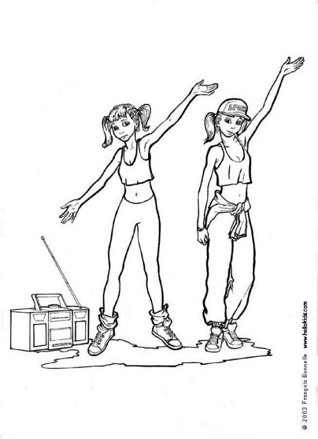 Dance coloring pages