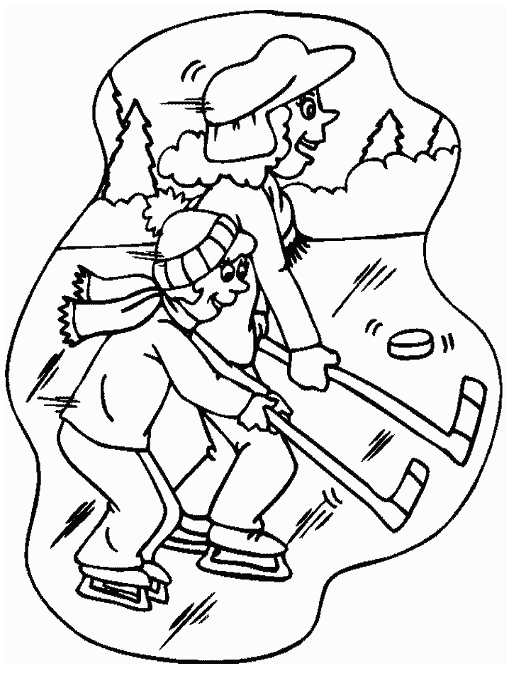 Hockey coloring pages