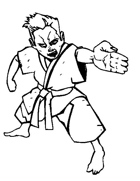 Judo coloring pages