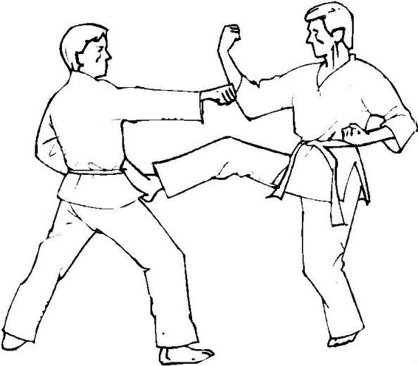 Judo coloring pages