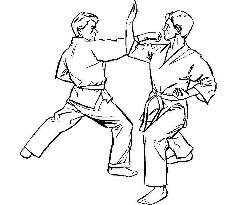 Judo coloring pages