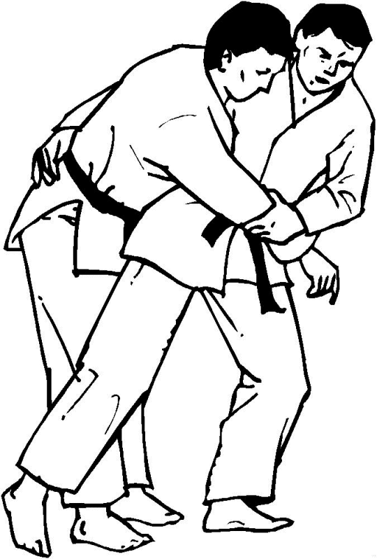 Judo coloring pages