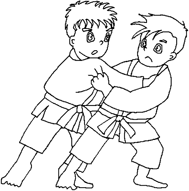 Judo coloring pages