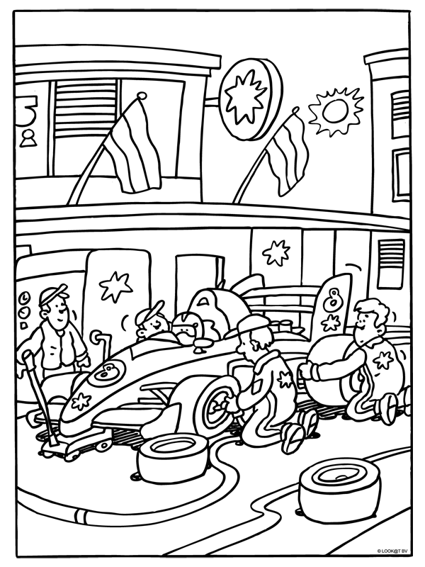 Motorsport coloring pages