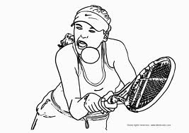 Tennis coloring pages