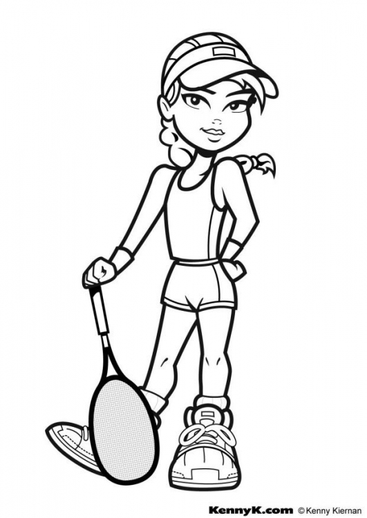 Tennis coloring pages