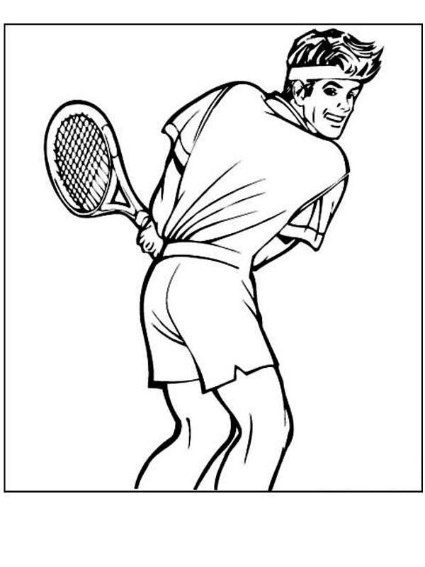 Tennis coloring pages