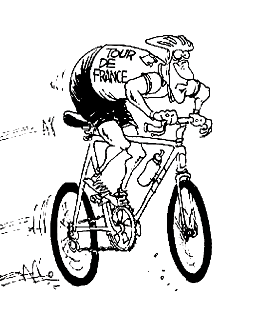 Tour the france coloring pages