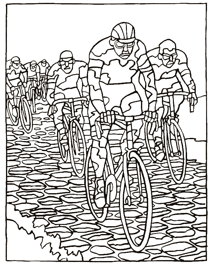 Tour the france coloring pages