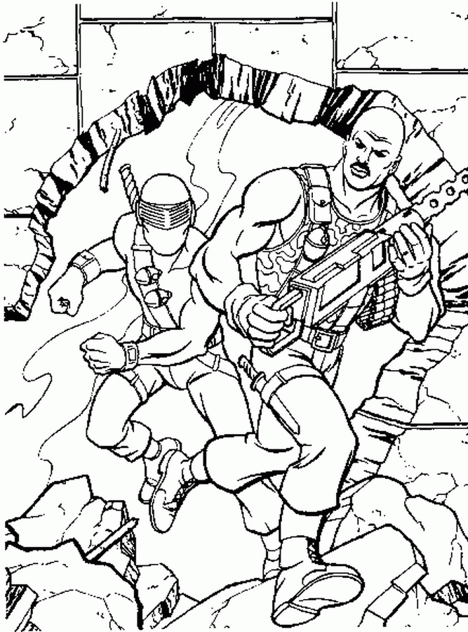 Action man coloring pages