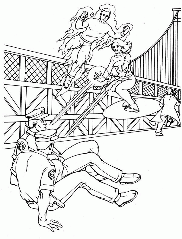 Fantastic four coloring pages